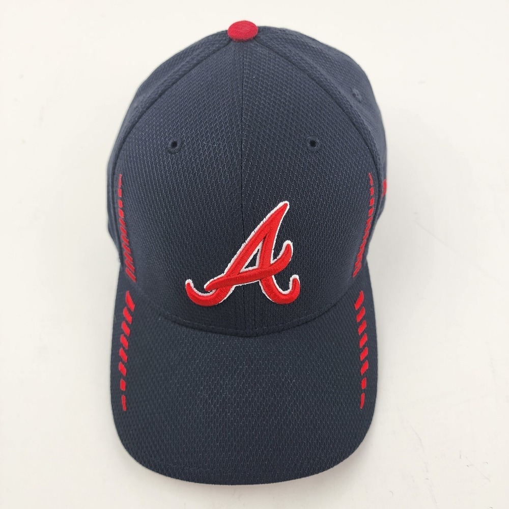 Atlanta Braves Men's New Era 39THIRTY M/L Cap Hat Navy Blue Genuine Merchandise